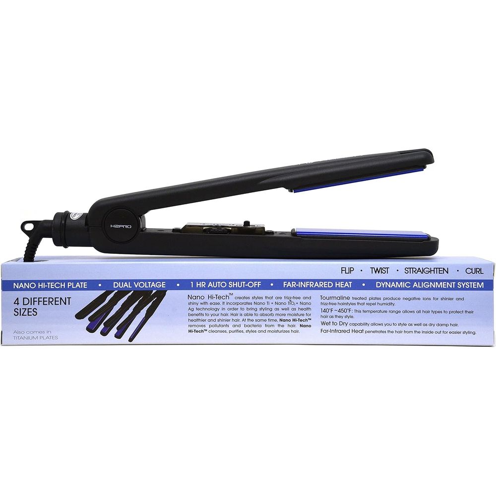 H2PRO Silk Ceramic Tourmaline Styling Iron โ Professional Flat Iron for Smooth, Frizz - Free, Silky Hair - Beauty Exchange Beauty Supply