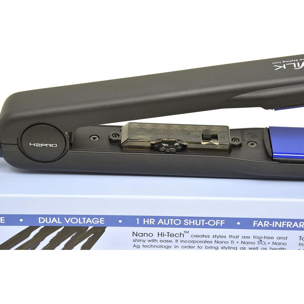 H2PRO Silk Ceramic Tourmaline Styling Iron – Professional Flat Iron for Smooth, Frizz - Free, Silky Hair - Beauty Exchange Beauty Supply