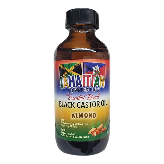 Jahaitian Combination Jamaican and Haitian Black Castor Oil - 4 oz