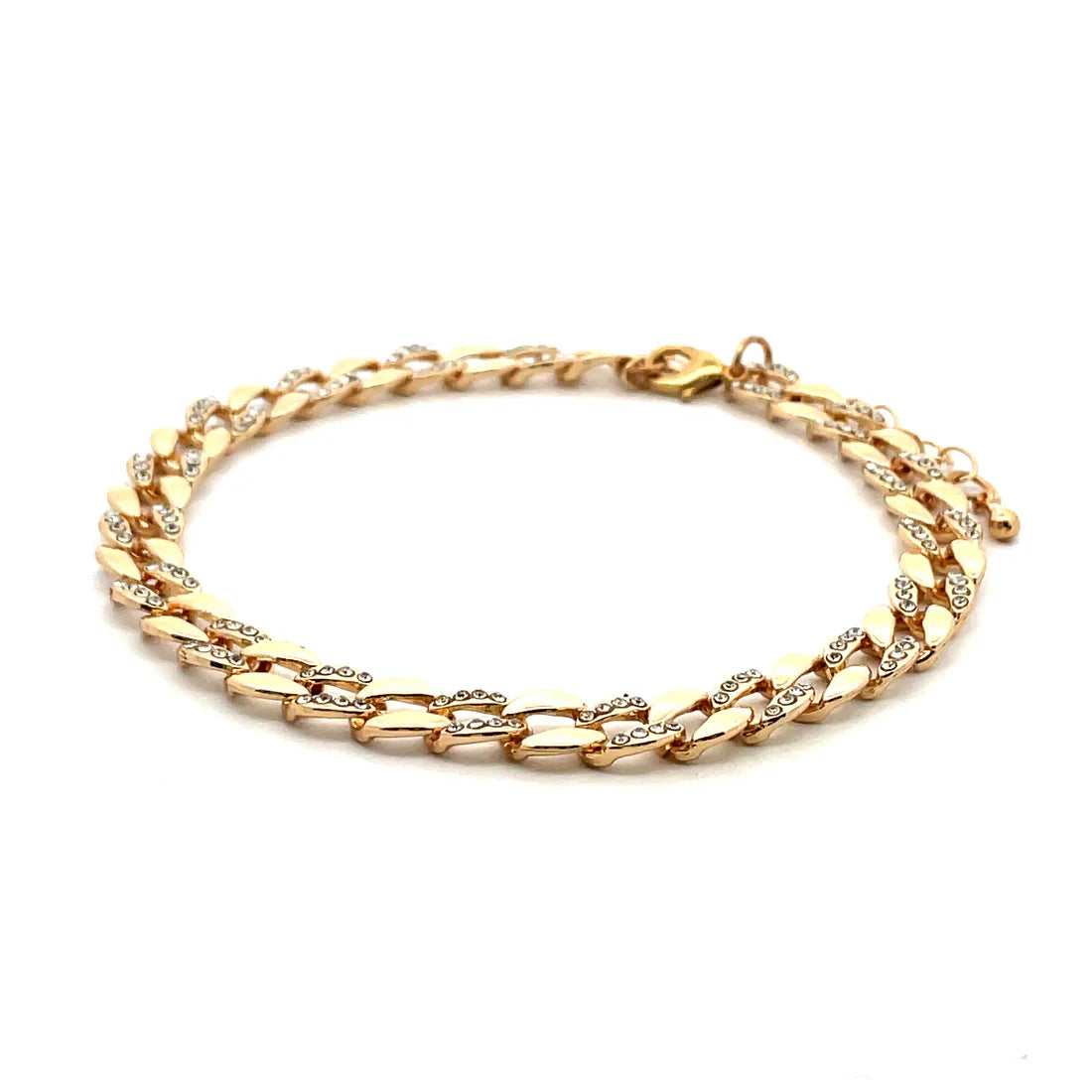 The One Jewelry Iced Anklet & Bracelet