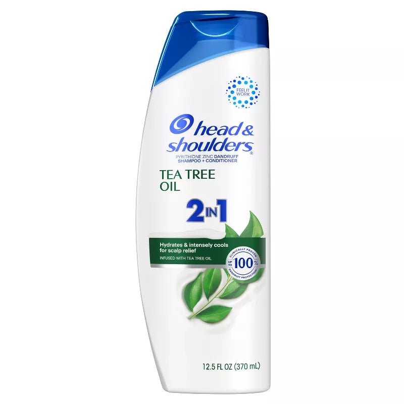 Head & Shoulders 2 - in - 1 Anti - Dandruff Shampoo & Conditioner with Tea Tree Oil โ Soothes Dry Scalp โ 12.5 fl oz - Beauty Exchange Beauty Supply