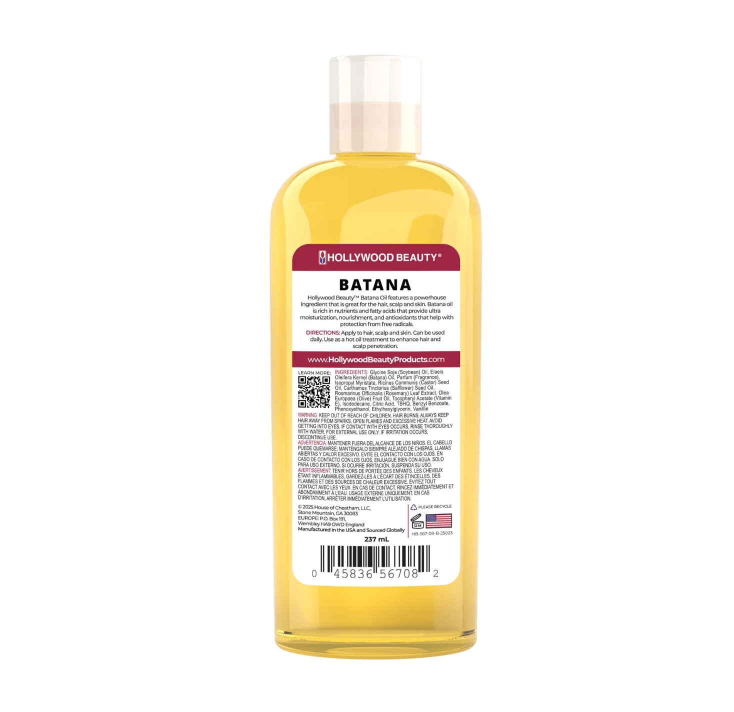 Hollywood Beauty Batana Oil Blend - 8 oz - Beauty Exchange Beauty Supply