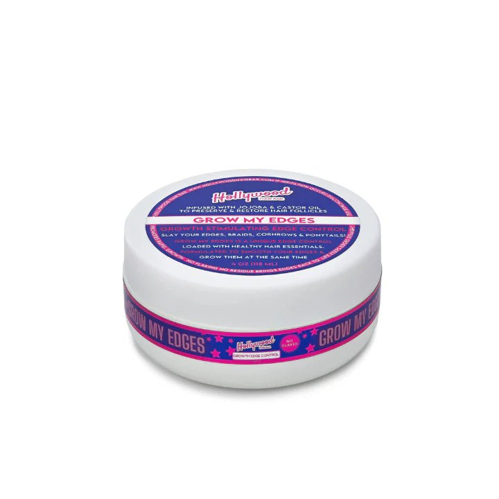 Hollywood Hair Bar Growth Edge Control โ 4 oz Strong Hold โข Promotes Growth โข Flake - Free Finish - Beauty Exchange Beauty Supply