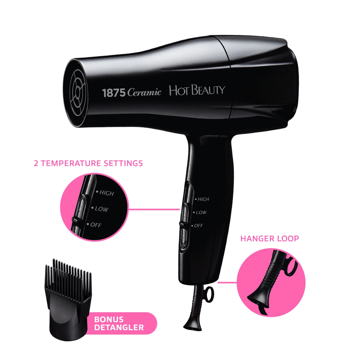 Hot Beauty 1875W Ceramic Styling Dryer - Beauty Exchange Beauty Supply