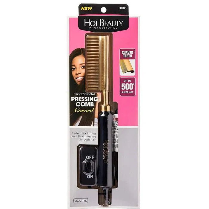 Hot Beauty Curved Hot Comb HC03 - Beauty Exchange Beauty Supply