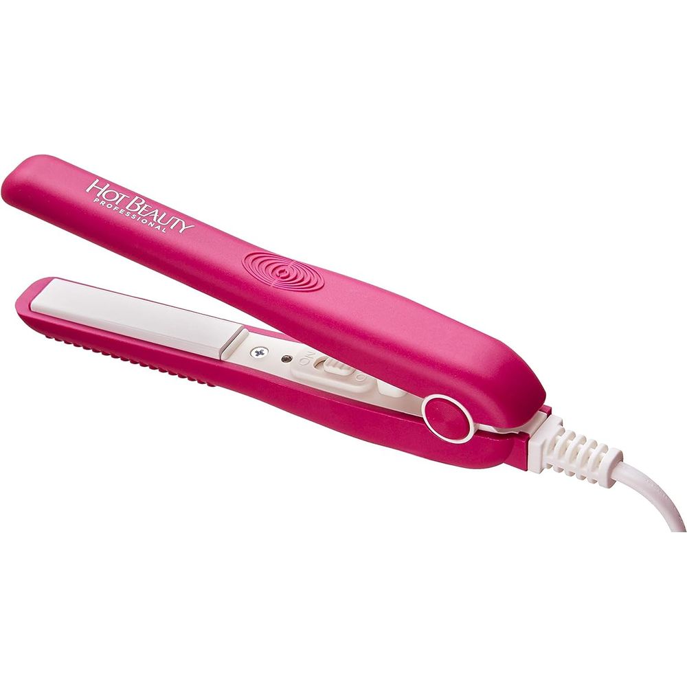 Hot Beauty Professional Ceramic Flat Irons – 2 - in - 1 Value Pack with 1" Full Size + ½" Mini Straightener & Free Travel Pouch - Beauty Exchange Beauty Supply