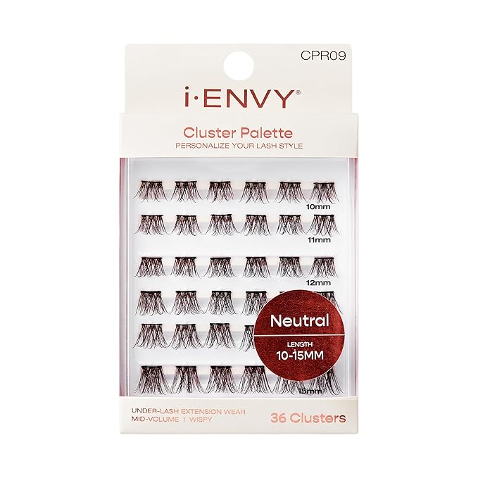 i - ENVY Cluster Palette Lash Refill – Neutral (10–15mm) - Beauty Exchange Beauty Supply