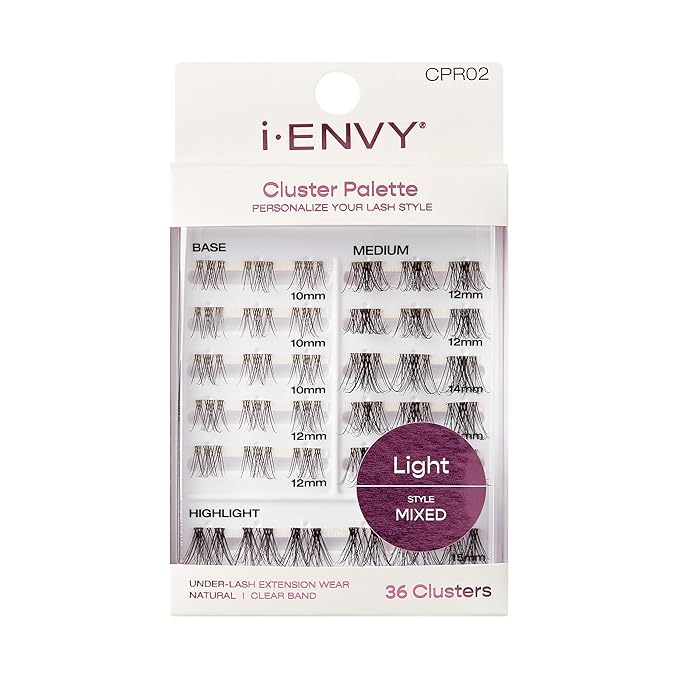 i - ENVY Cluster Palette Lash Refill – Neutral (10–15mm) - Beauty Exchange Beauty Supply