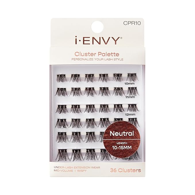 i - ENVY Cluster Palette Lash Refill – Neutral (10–15mm) - Beauty Exchange Beauty Supply