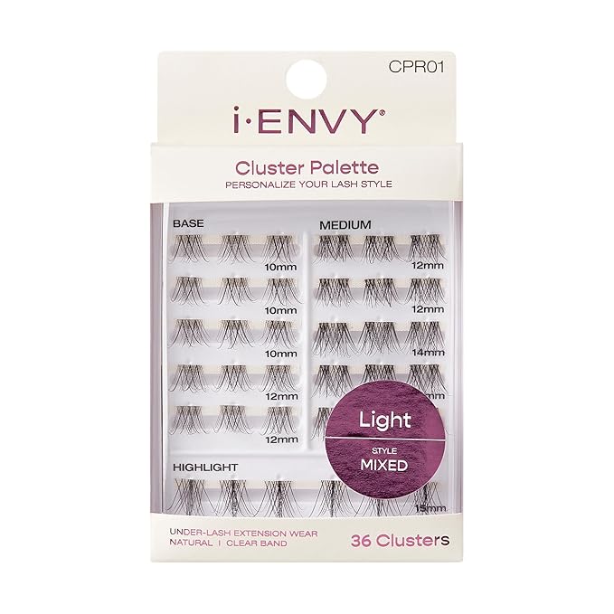 i - ENVY Cluster Palette Lash Refill – Neutral (10–15mm) - Beauty Exchange Beauty Supply