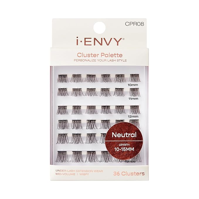 i - ENVY Cluster Palette Lash Refill – Neutral (10–15mm) - Beauty Exchange Beauty Supply