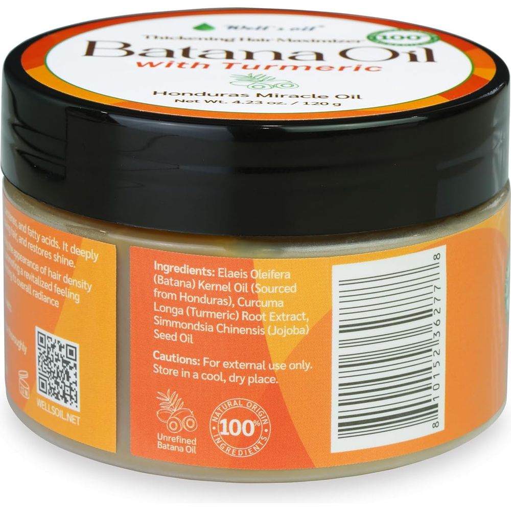 Well’s Batana Oil with Turmeric Extract - 100% Natural 4.23oz