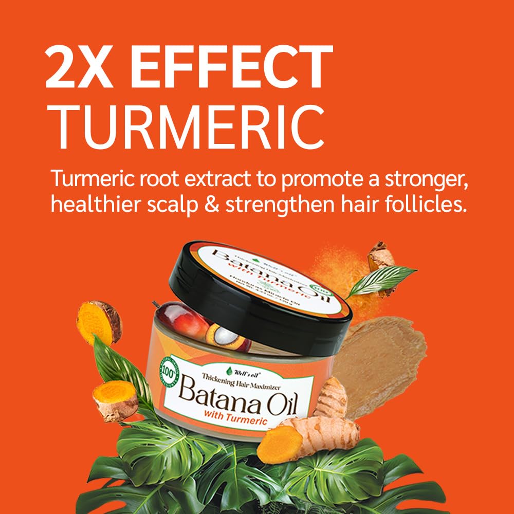 Well’s Batana Oil with Turmeric Extract - 100% Natural 4.23oz