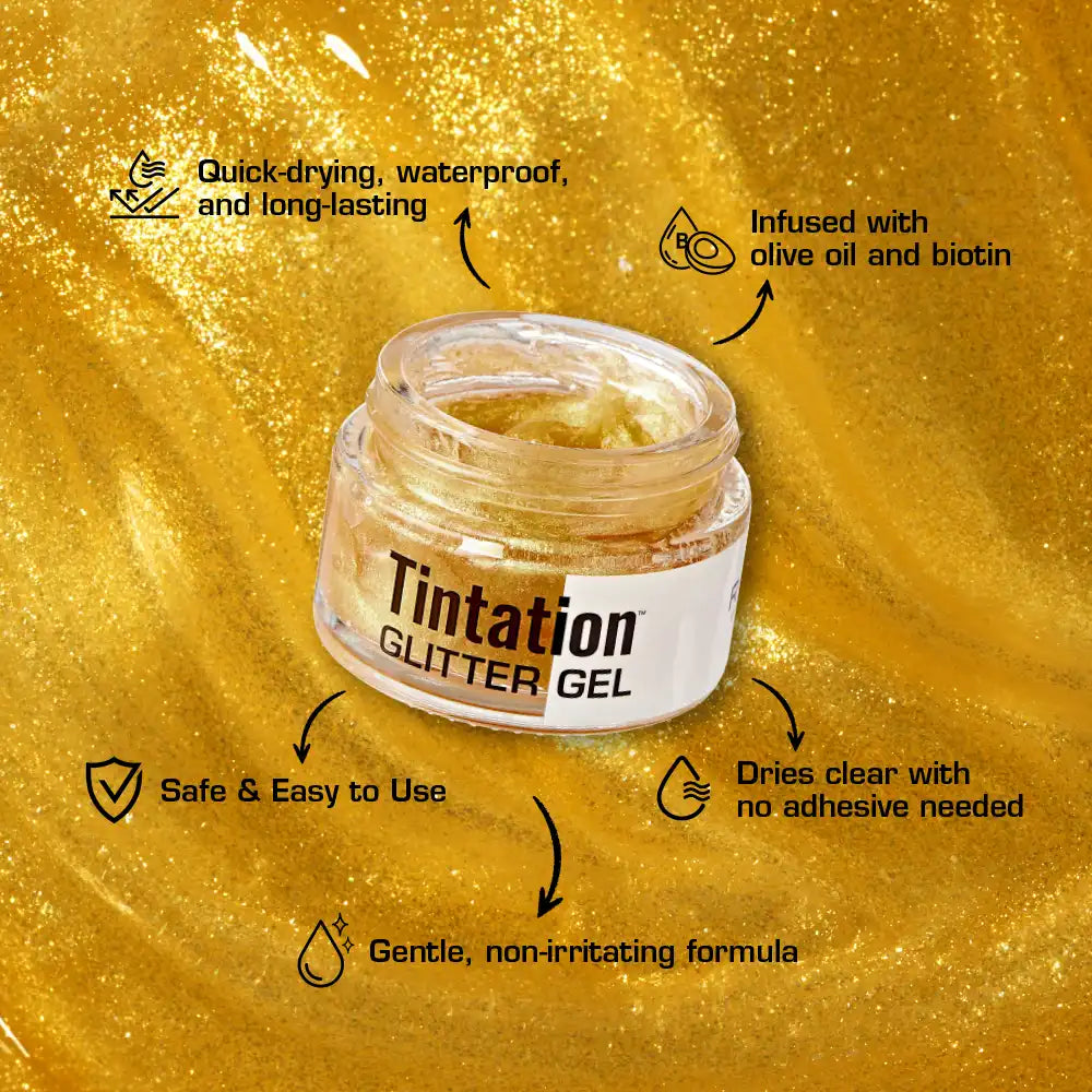 Red by Kiss RadiantGlow Glitter Gel for Hair & Body