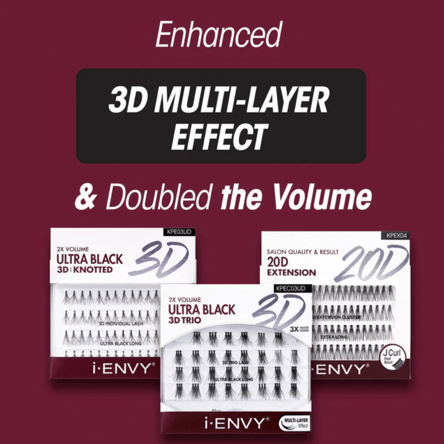 iENVY 3D Trio Lash Ultra Black - Beauty Exchange Beauty Supply