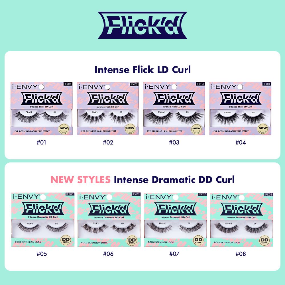 IENVY by KISS 3D Flick’d Lashes – LD Curl - Beauty Exchange Beauty Supply