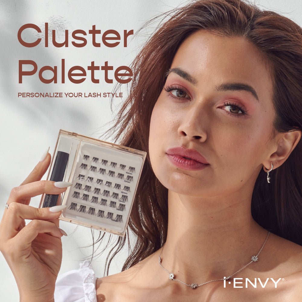 IENVY by KISS Cluster Palette โ Refillable Lash Extension Travel Kit | DIY Lash Look in Light & Neutral | Salon - Style Clusters on the Go - Beauty Exchange Beauty Supply