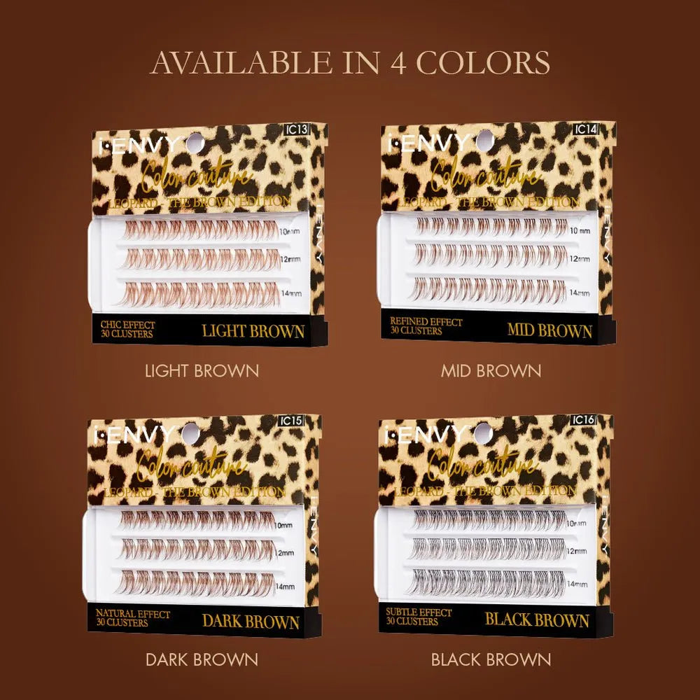 iEnvy by Kiss Color Couture Faux Mink Lash Clusters – Leopard Series - Beauty Exchange Beauty Supply