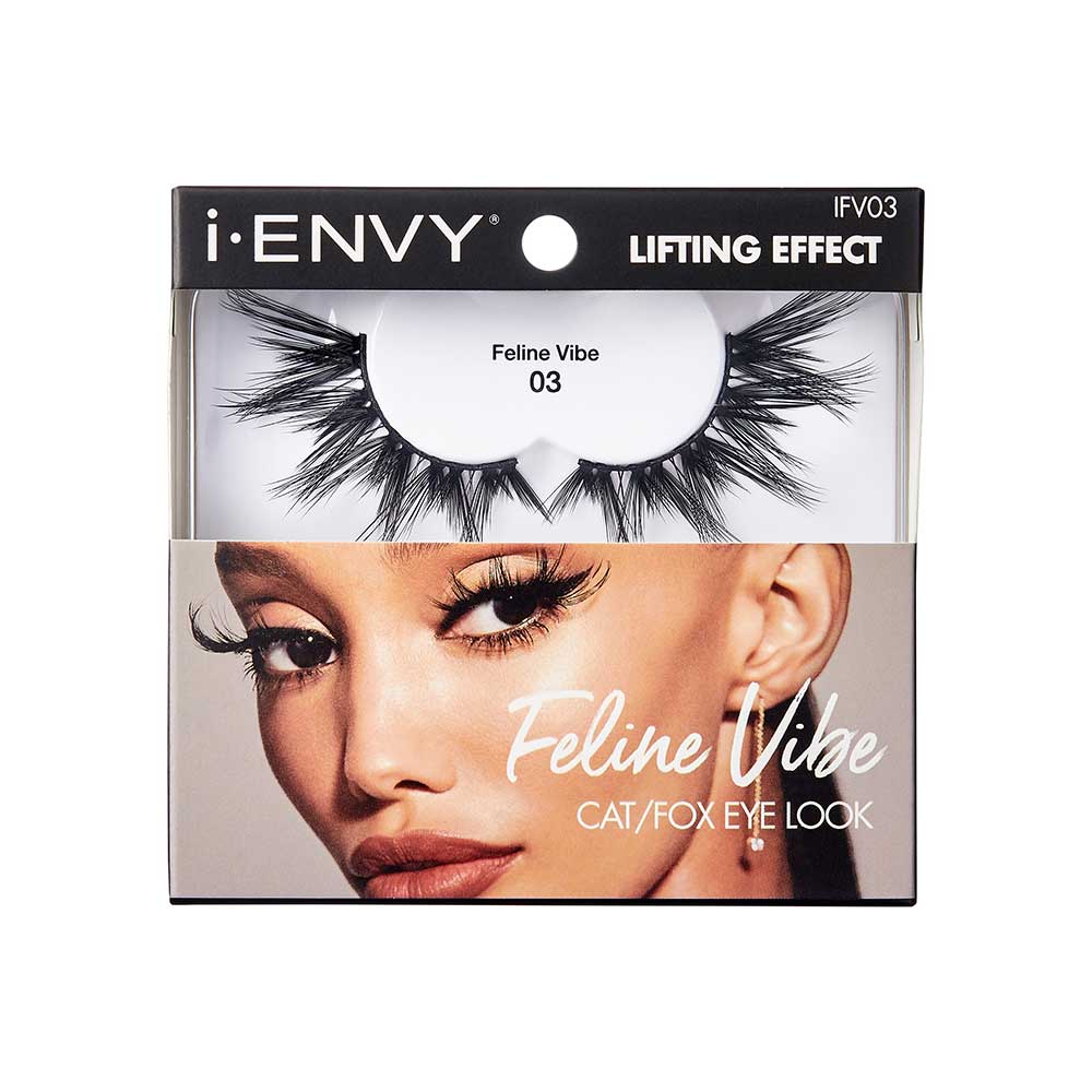 IENVY by KISS Feline Vibe Lashes – Double Layer Design | Bold, Cat - Eye Glam | Styles #01–#06 - Beauty Exchange Beauty Supply