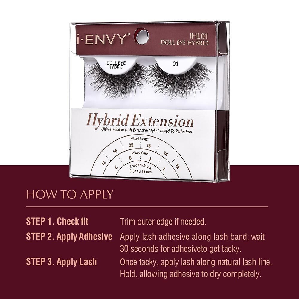 iEnvy by Kiss Hybrid Extension Lashes - Beauty Exchange Beauty Supply