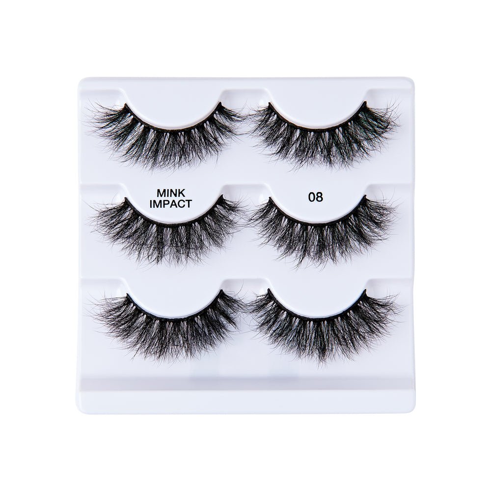 IENVY BY KISS – Mink Impact Multipack Vegan Strip Lashes | 3D Mink Effect & Maximized Fluffiness | Styles: 03, 05, 06, 07, 08, 12 - Beauty Exchange Beauty Supply