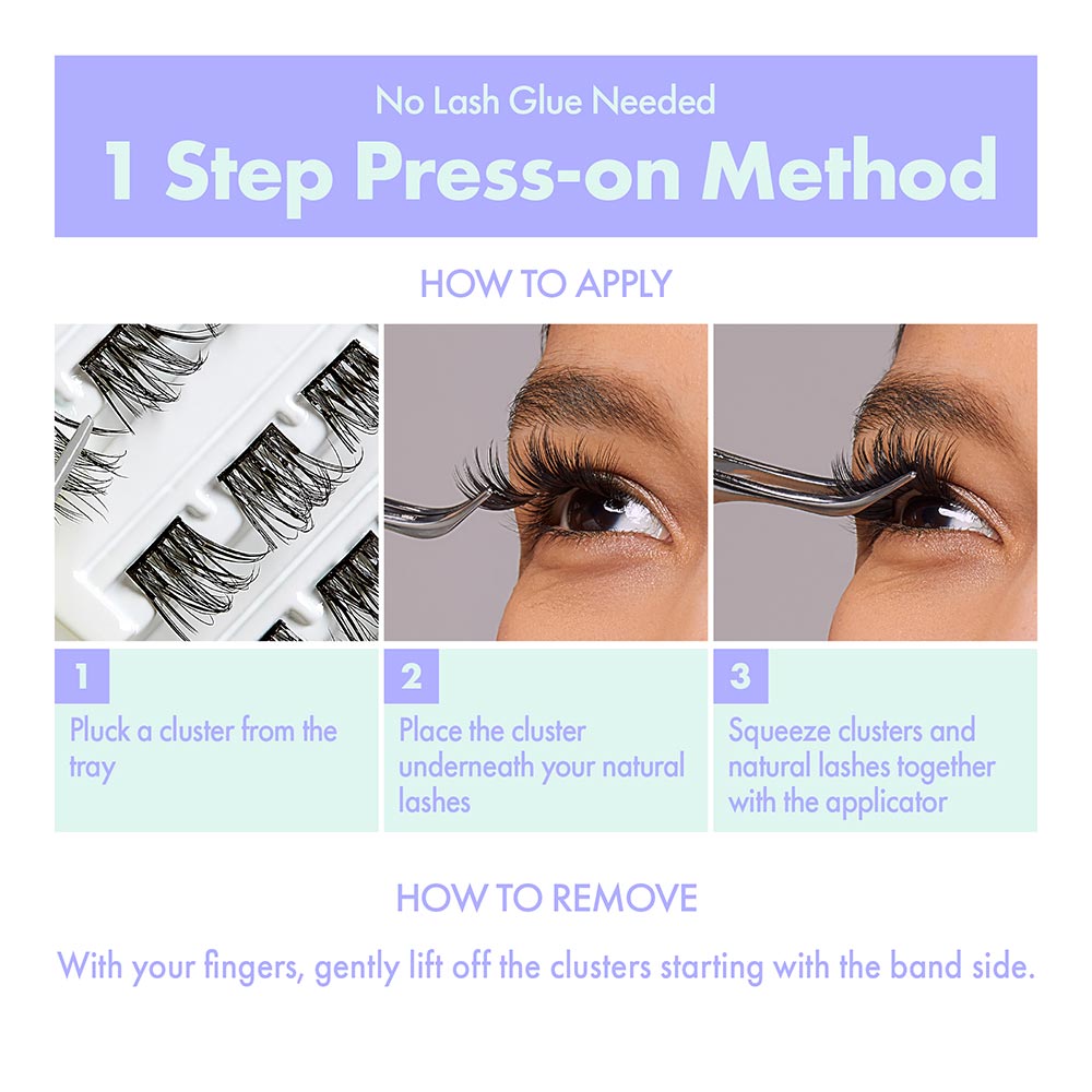 IENVY by KISS Press & Go Pre - Glued Lash Clusters – All - In - One Underlash Extension Kit | No Glue Needed | Styles: Every Day, Glam Day, Special Day - Beauty Exchange Beauty Supply