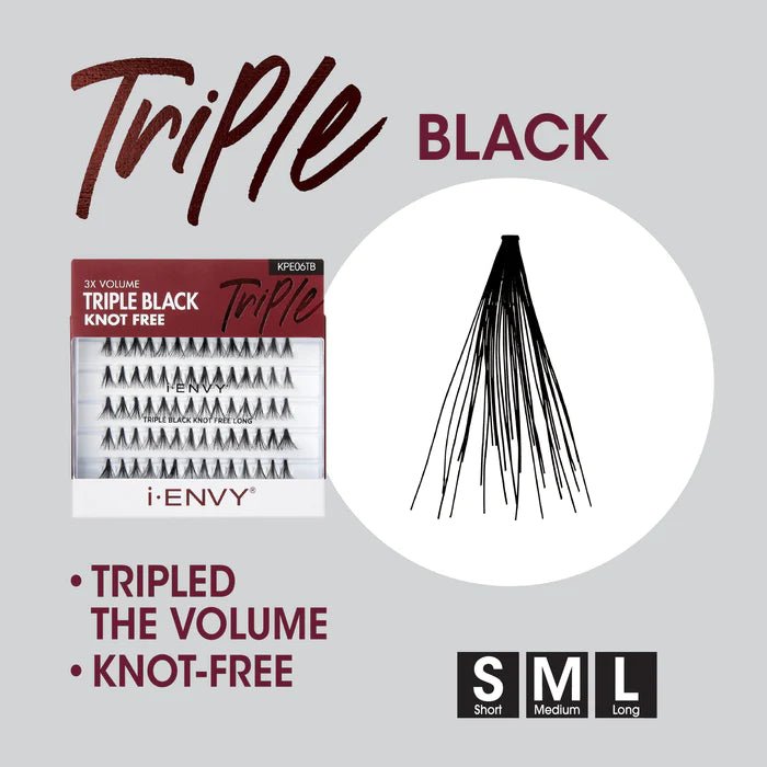 iEnvy by Kiss Triple Black Knot Free Individual Lashes - 70pcs - Beauty Exchange Beauty Supply