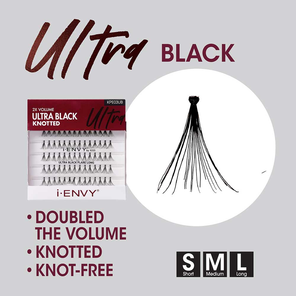 iEnvy by Kiss Ultra Black Knot Free Individual Lashes – 70pcs - Beauty Exchange Beauty Supply