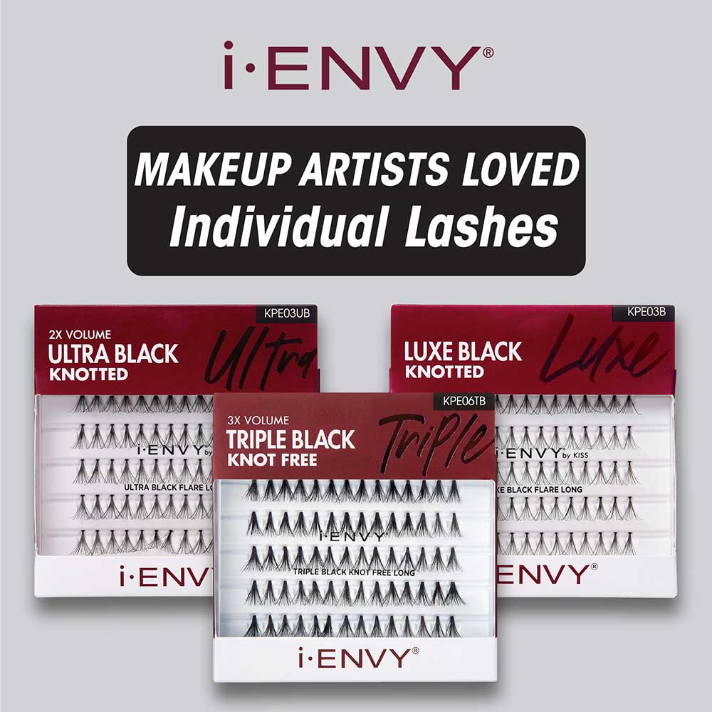 iEnvy by Kiss Ultra Black Knot Free Individual Lashes – 70pcs - Beauty Exchange Beauty Supply