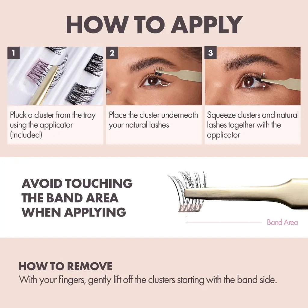 iENVY Press & Go Real Mink Lash Cluster Kit – 22 Lashes + Applicator - Beauty Exchange Beauty Supply