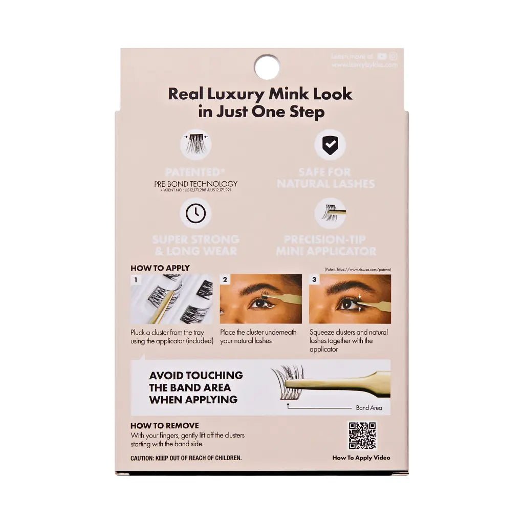 iENVY Press & Go Real Mink Lash Cluster Kit – 22 Lashes + Applicator - Beauty Exchange Beauty Supply