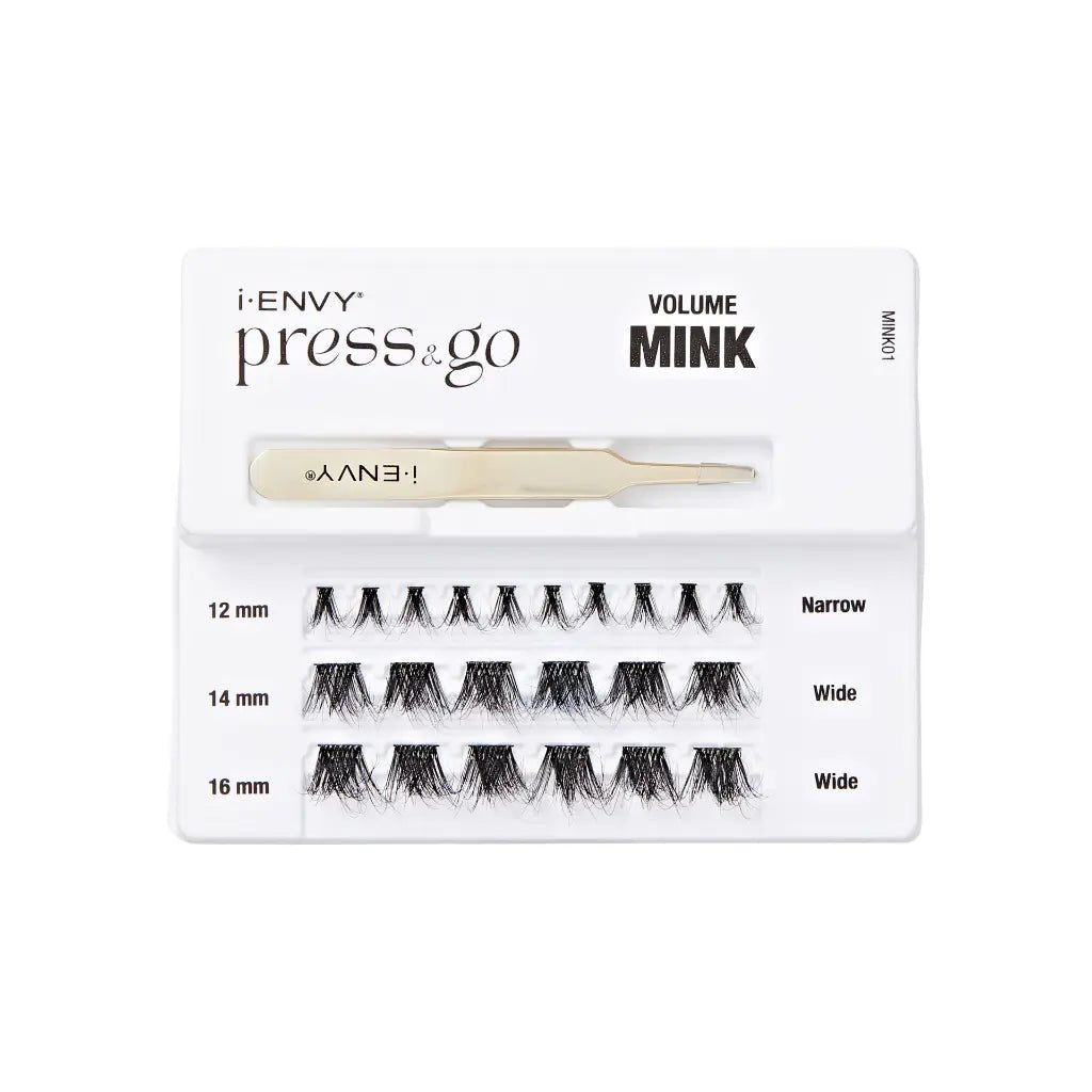iENVY Press & Go Real Mink Lash Cluster Kit – 22 Lashes + Applicator - Beauty Exchange Beauty Supply