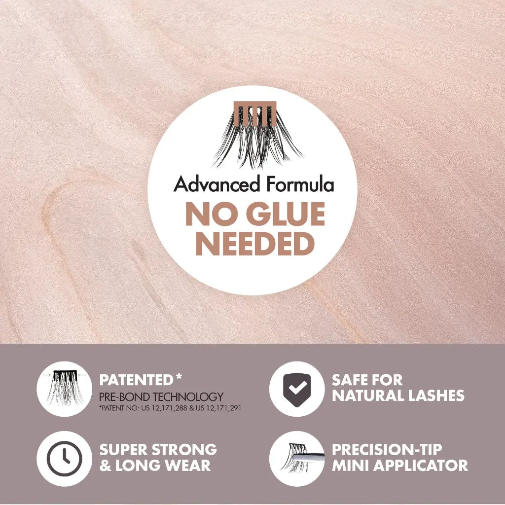 iENVY Press & Go Real Mink Lash Cluster Kit – 22 Lashes + Applicator - Beauty Exchange Beauty Supply