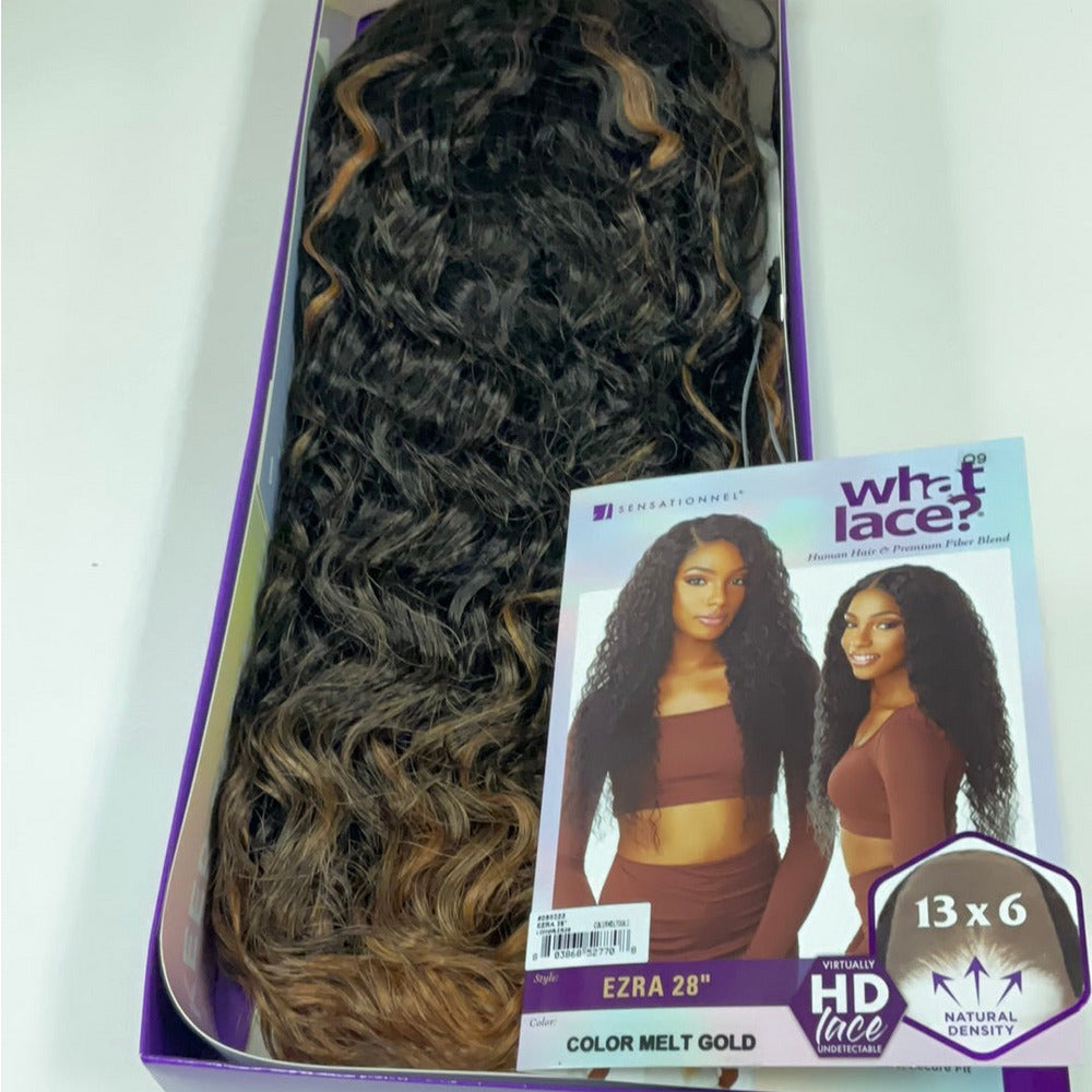 Sensationnel What Lace 13×6 HD Human‑Blend Wig – Ezra 28″