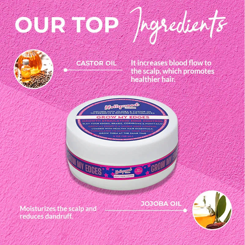 Hollywood Hair Bar Growth Edge Control - 4 oz