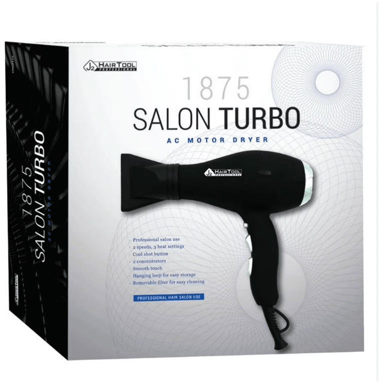 J2 Hair Tool 1875W Salon Turbo AC Motor Hair Dryer