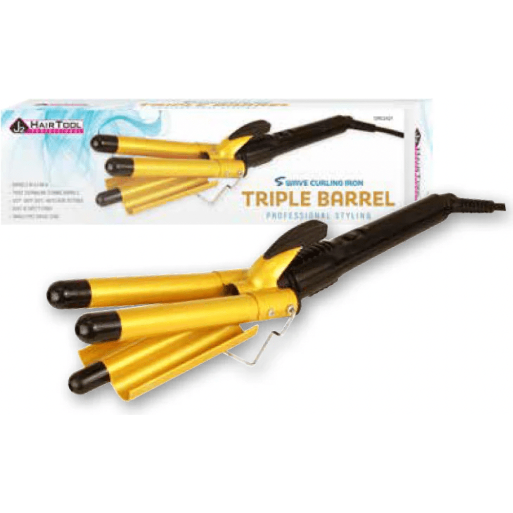 J2 Professional Triple Barrel Styling Iron – Deep Wave Hair Waver for Fast, Long - Lasting Beachy Texture - Beauty Exchange Beauty Supply