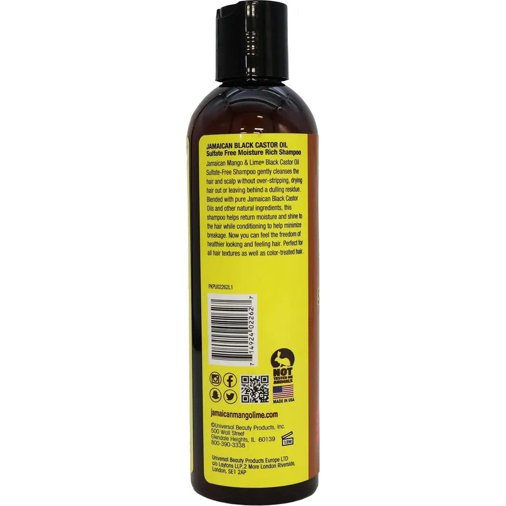 Jamaican - Mango Lime | Black Castor Oil | 2 Variants | Moisture Rich Shampoo ( Sulfate - Free) | Moisture Rich Conditioner (Paraben - Free) | 8Oz || - Beauty Exchange Beauty Supply