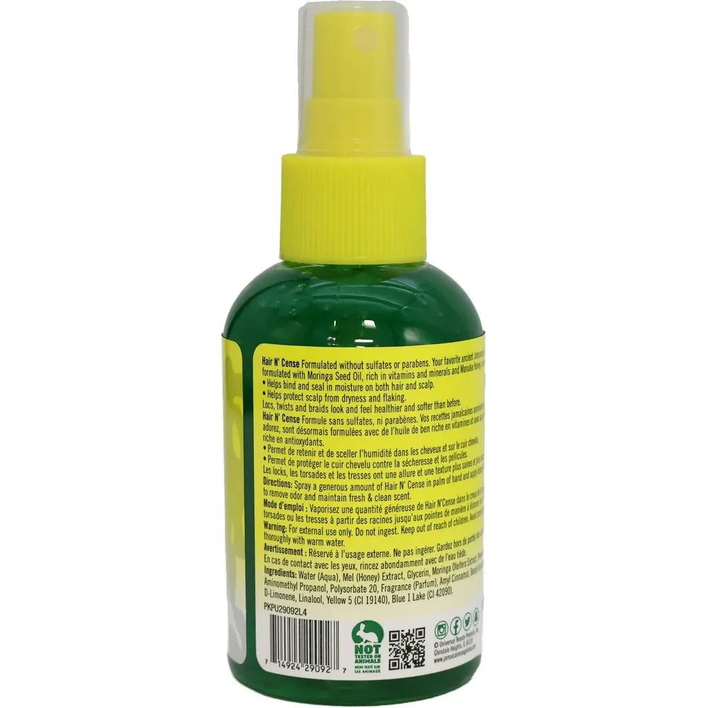 Jamaican - Mango & Lime | Hair N' Cense | Moringa Seed Oil | Manuka Honey | Eliminates Odor | Refreshes Locs, Twists, Braids | Long Lasting | 4Oz | - Beauty Exchange Beauty Supply
