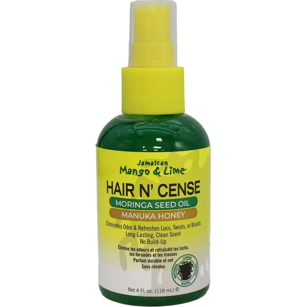 Jamaican - Mango & Lime | Hair N' Cense | Moringa Seed Oil | Manuka Honey | Eliminates Odor | Refreshes Locs, Twists, Braids | Long Lasting | 4Oz | - Beauty Exchange Beauty Supply