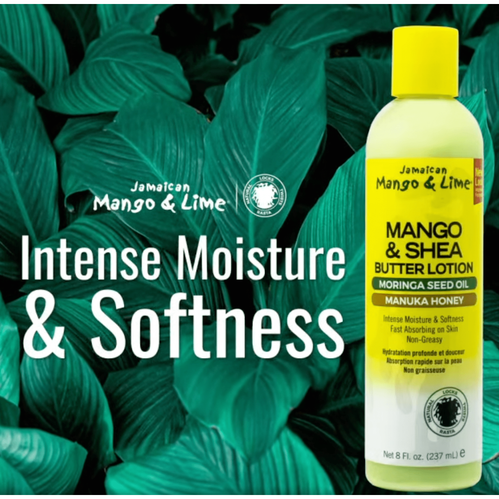 Jamaican - Mango Lime | Mango Shea Butter Lotion | Moringa Seed Oil | Manuka Honey | Intense Moisture | Softness | Non - Greasy | 8 Oz | - Beauty Exchange Beauty Supply