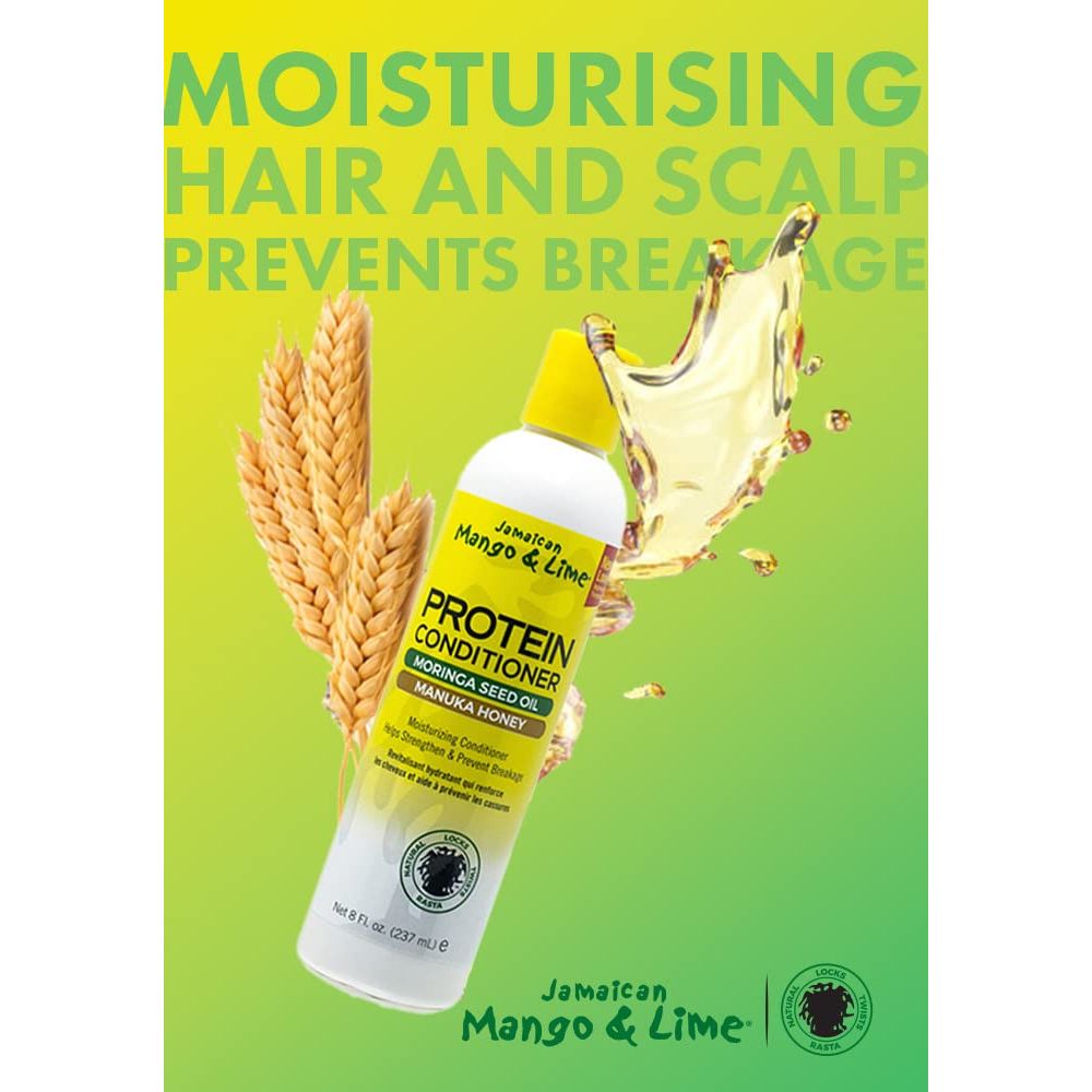 Jamaican - Mango Lime | Protein Conditioner Moisturizing | Moringa Seed Oil | Manuka Honey | Prevent Breakage | Helps Strengthen | 8 Oz | - Beauty Exchange Beauty Supply