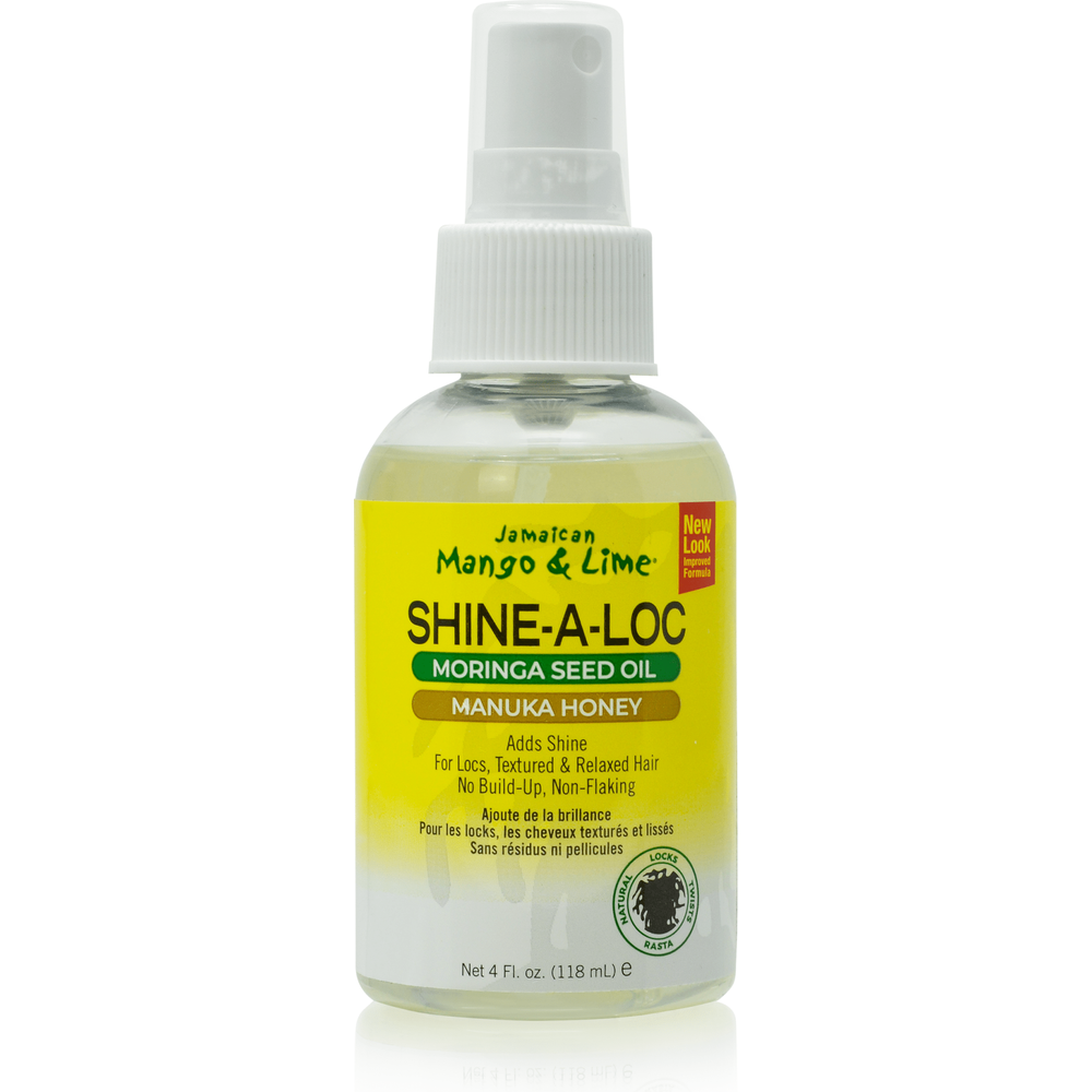 Jamaican - Mango Lime | Shine - A - Loc | Moringa Seed Oil | Manuka Honey | Adds Shine | Textured & Relaxed Hair | Non - Flaking | 4Oz | - Beauty Exchange Beauty Supply