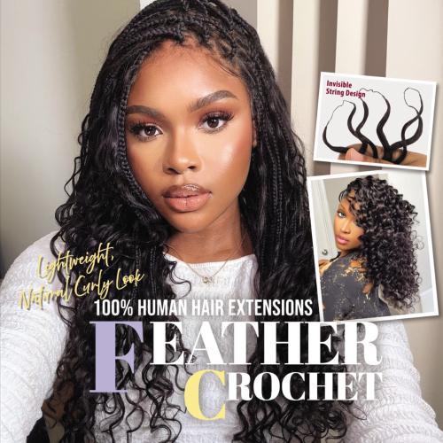 Janet Collection 100% Human Hair Feather Crochet Deep - 18″ - Beauty Exchange Beauty Supply