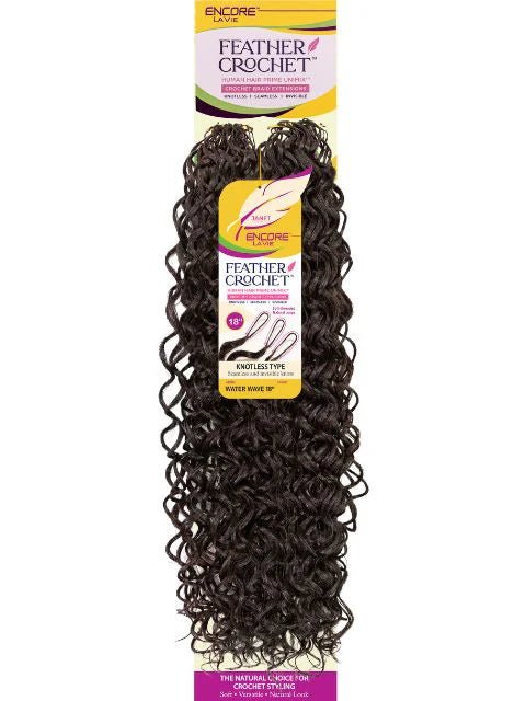 Janet Collection 100% Human Hair Feather Crochet Water Wave - 18″ - Beauty Exchange Beauty Supply
