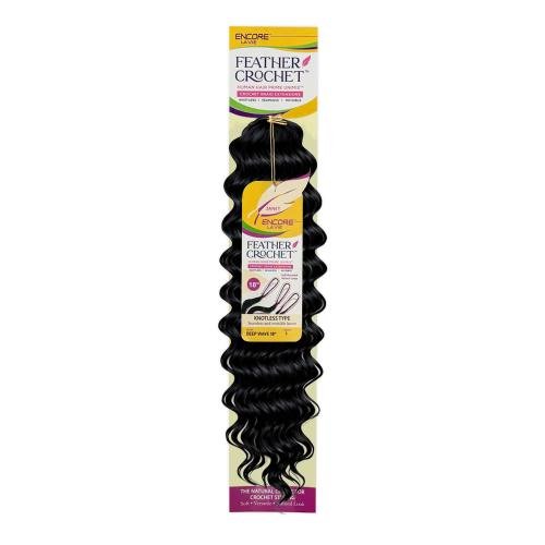 Janet Collection Encore La Vie Feather Crochet Human Hair Blend Deep – 18″ - Beauty Exchange Beauty Supply