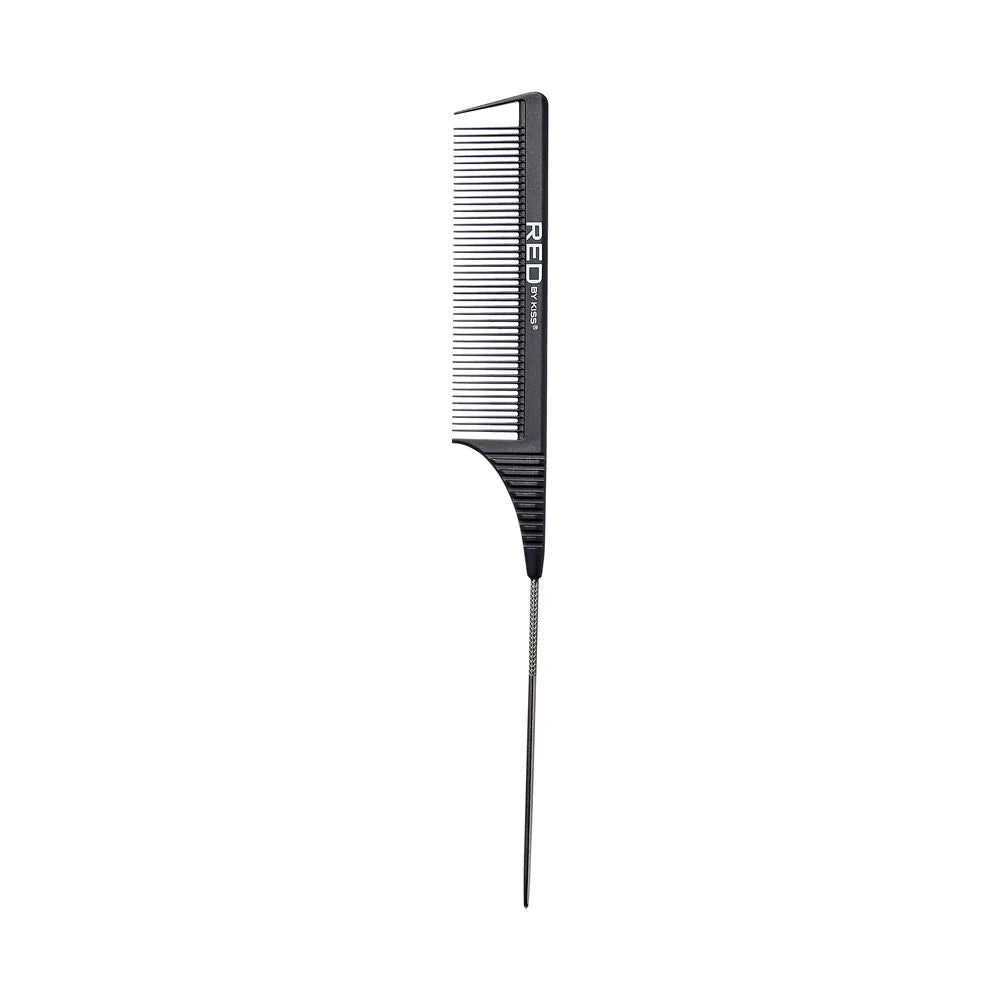 Red by Kiss Carbon Fiber Parting Pin Tail Comb RKCFPPTC