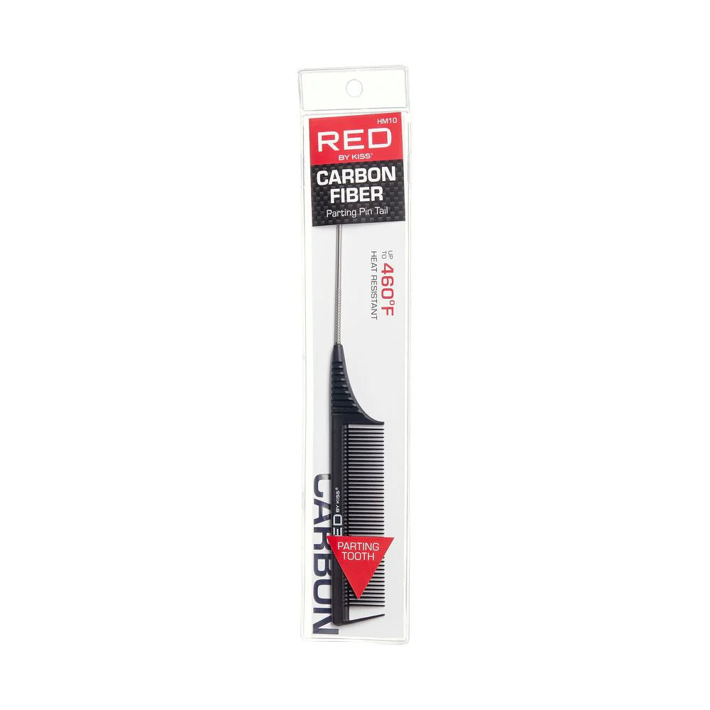Red by Kiss Carbon Fiber Parting Pin Tail Comb RKCFPPTC