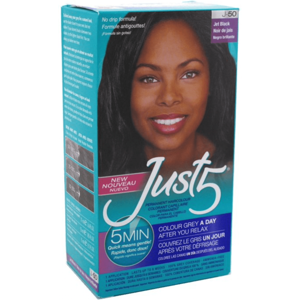 Just 5 Women’s 5 - Minute Permanent Hair Color – No - Drip Formula (J - 10 Rich Auburn, J - 20 Darkest Brown, J - 30 Black, J - 40 Rich Black, J - 50 Jet Black) - Beauty Exchange Beauty Supply