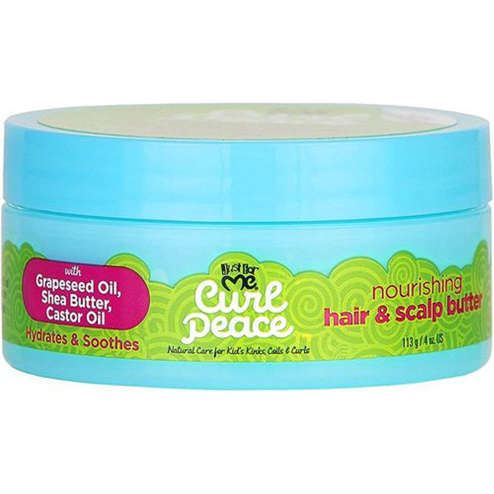 Just For Me Curl Peace Nourishing Hair & Scalp Butter – With Shea Butter, Grapeseed & Castor Oil (4 oz) - Beauty Exchange Beauty Supply